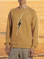 Regular Sweatshirt with Front Print - Lightning Bolt