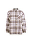 Oversized Cotton Flannel Overshirt - Lightning Bolt