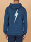 Lightning Bolt | Regular Recycled-Cotton Hoodie with Back Print
