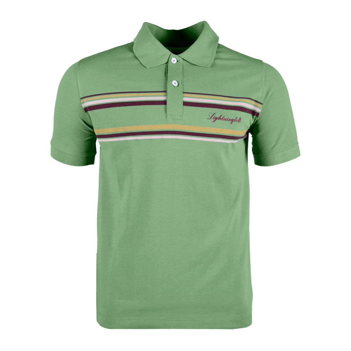 Lightning Bolt - 80' POLO SHIRT PIQUÉ GREEN - 24SMAPOL002G23000M