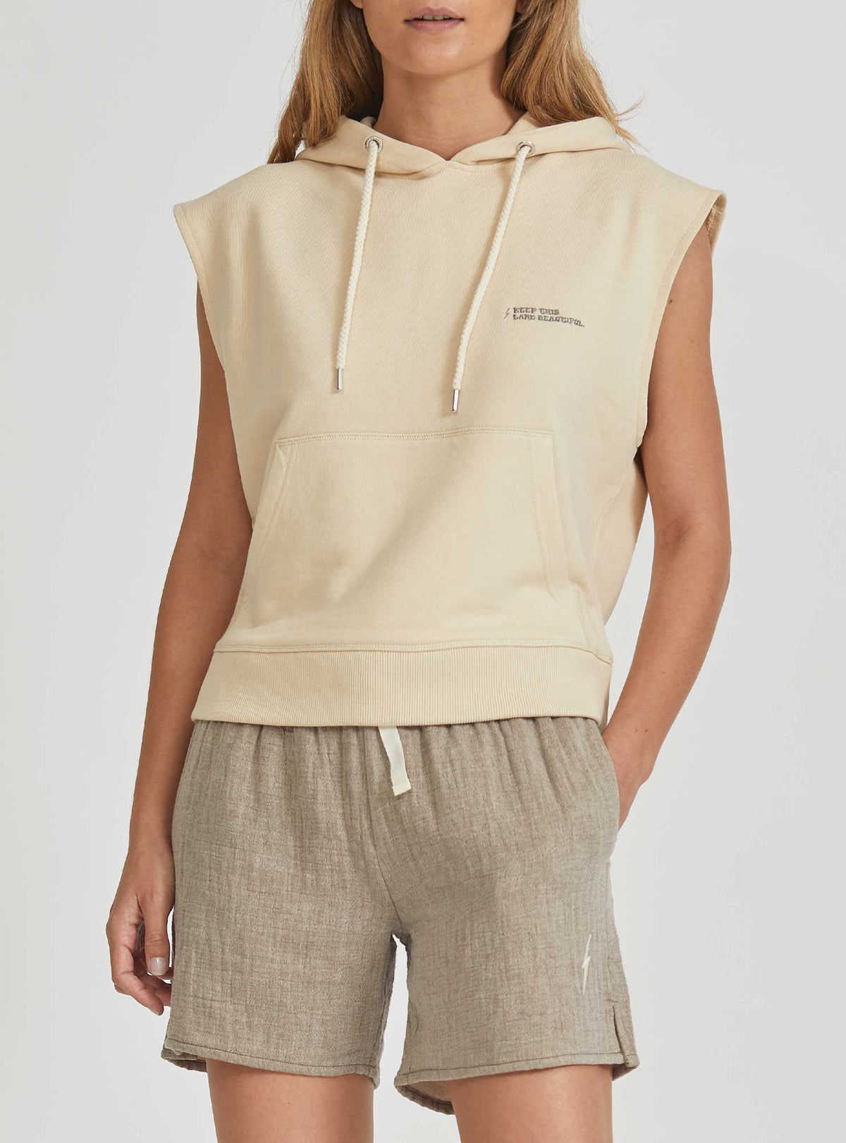 Lightning Bolt - HANG - LOOSE SLEEVELESS HOODIE - 24SWOSWH002W10000S