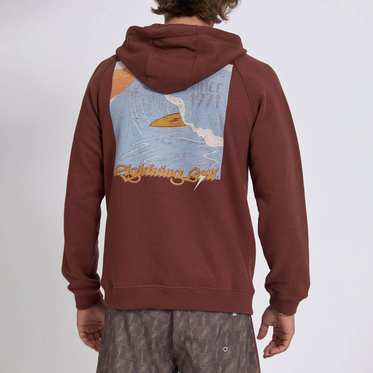 Lightning Bolt - HOODIE WITH COLORED BACK PRINT - 24SMASWH011S19000M