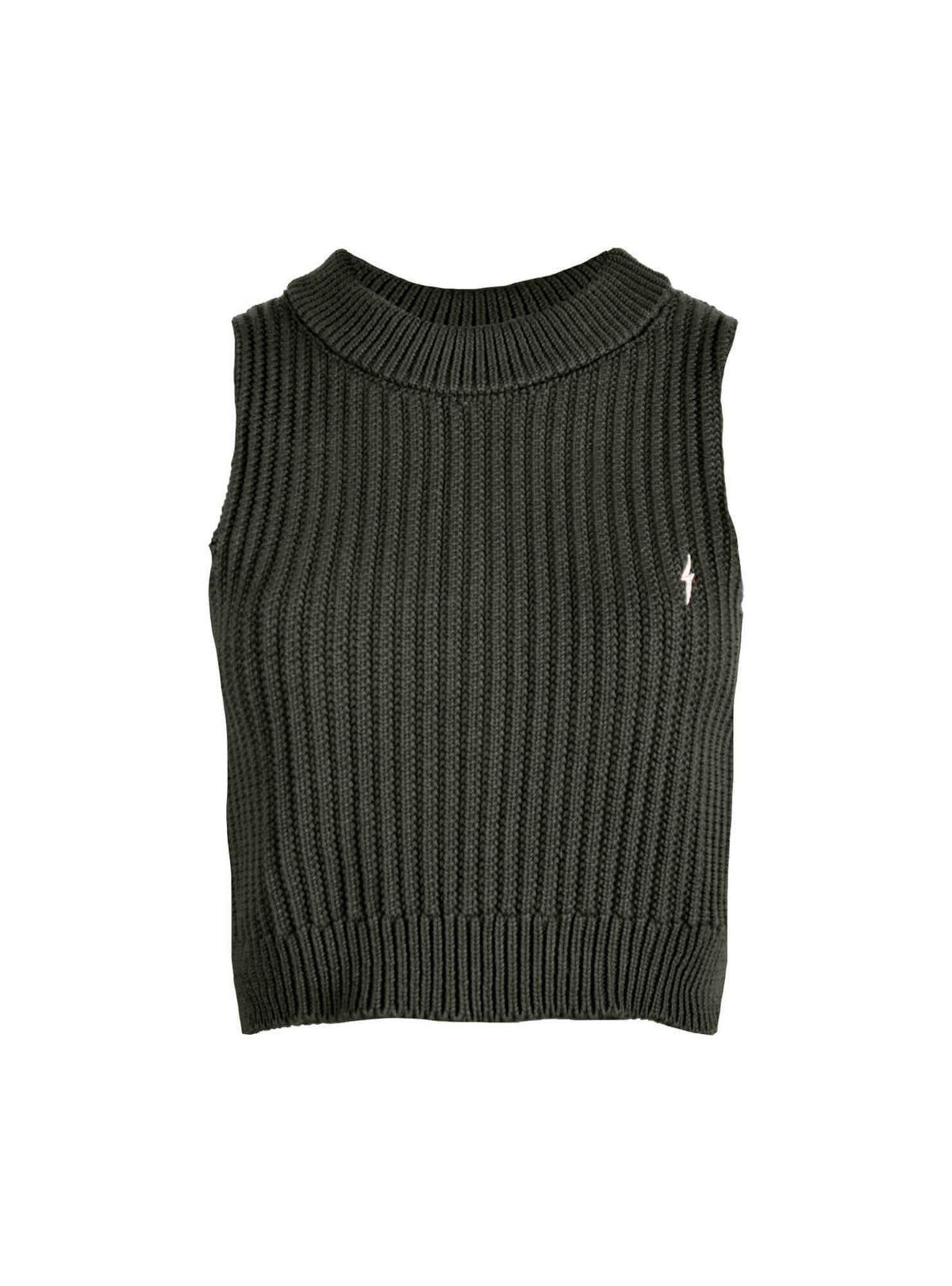 Lightning Bolt - KNITTED CROP TOP - 24SWOTOP001G62000S