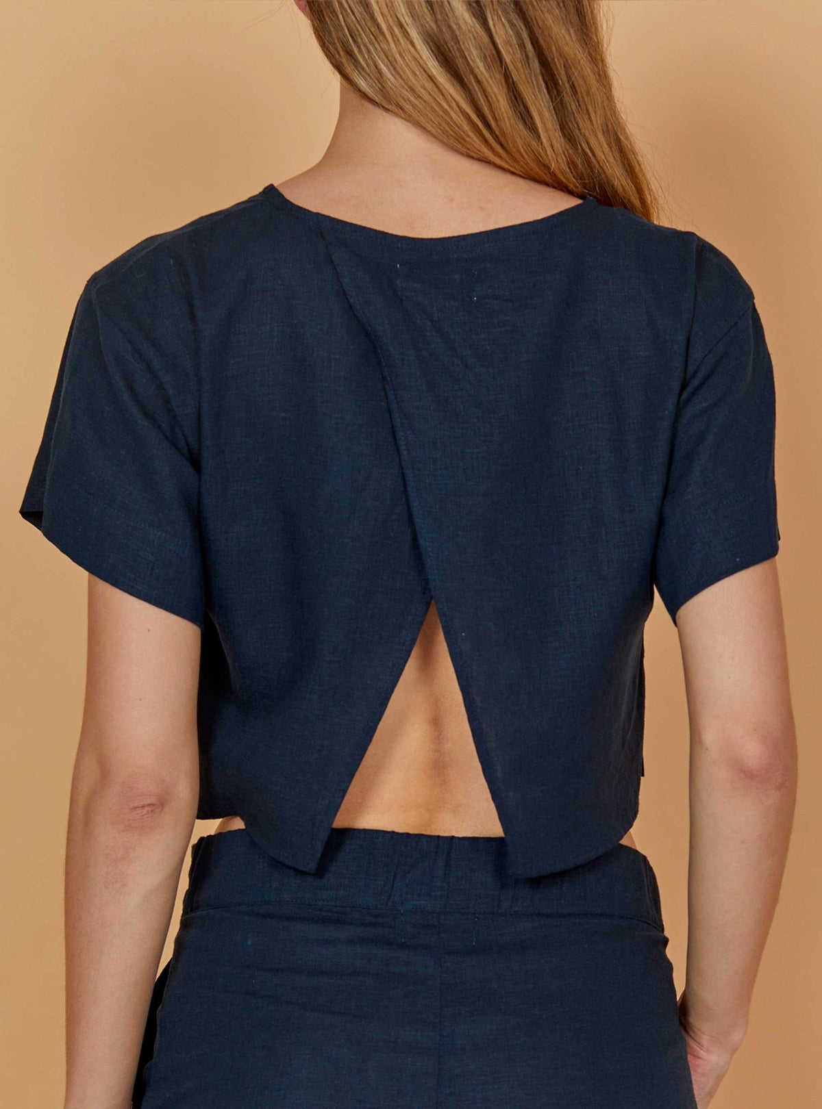 Lightning Bolt - LINEN CROP TOP - 23SWOTOP004B76000S