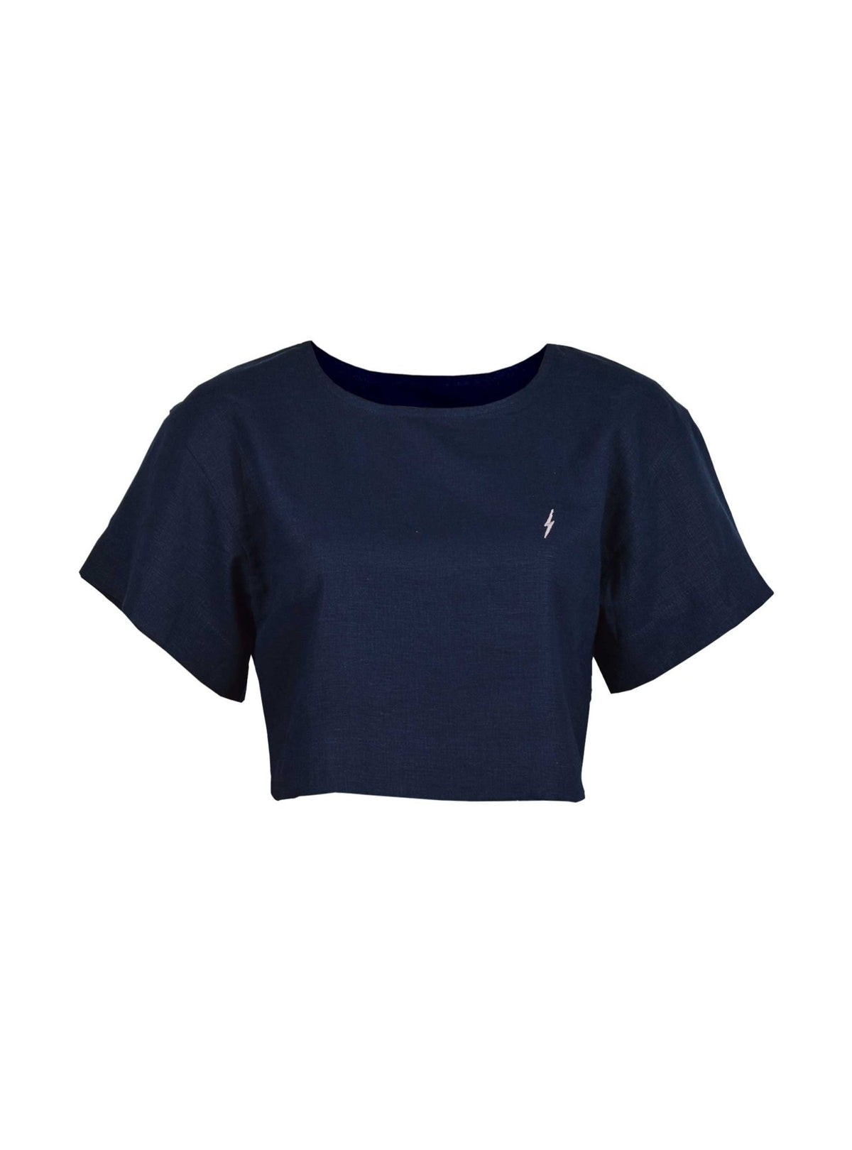 Lightning Bolt - LINEN CROP TOP - 23SWOTOP004B76000S