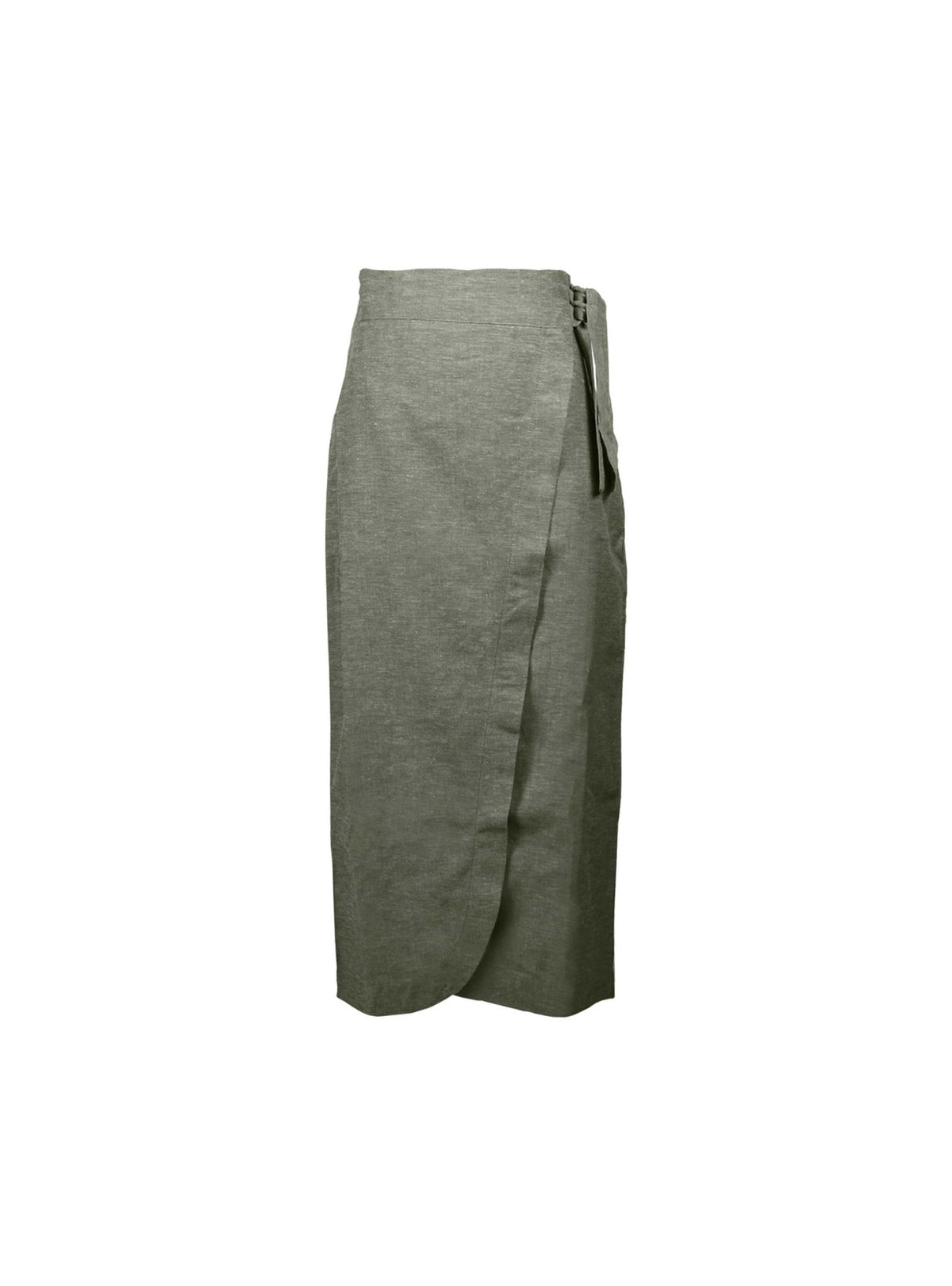 Lightning Bolt - LINEN WRAPOVER MIDI SKIRT - 23SWOSKT001G63000S