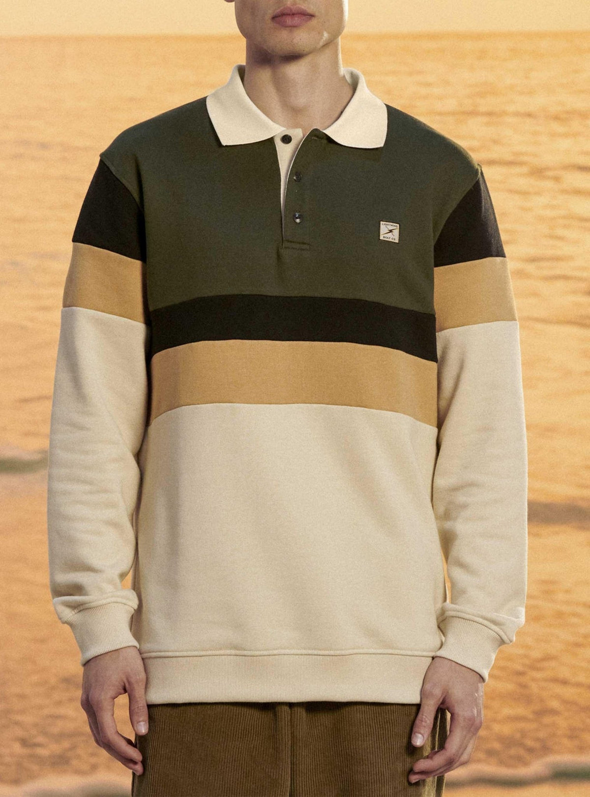Lightning Bolt - LONG SLEEVE POLO SWEATSHIRT - 22WMAPOL001W10000S