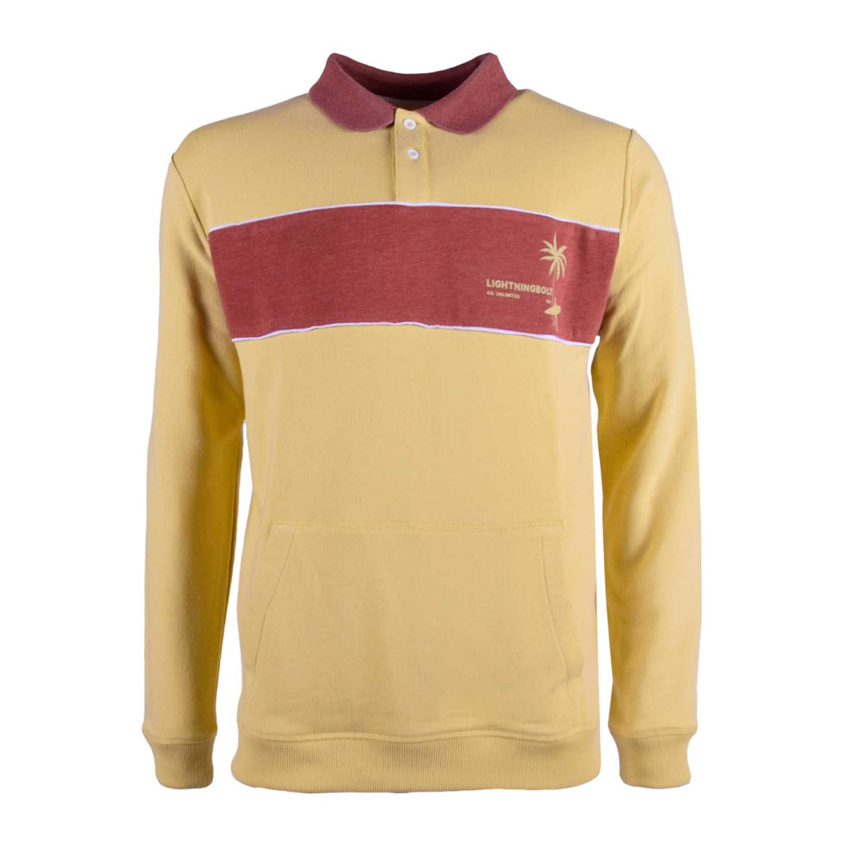 Lightning Bolt - LONG SLEEVE POLOSHIRT BICOLOR WITH SURF PRINT - 24SMAPOL001Y11000M