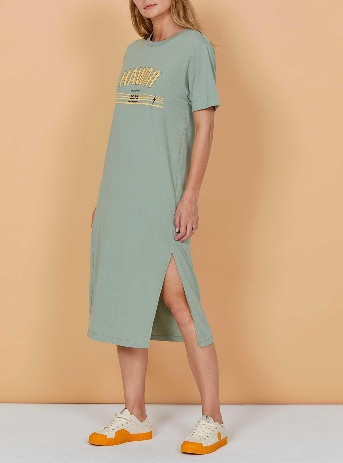 Lightning Bolt - MIDI T-SHIRT DRESS - 23SWODRE003G15000S