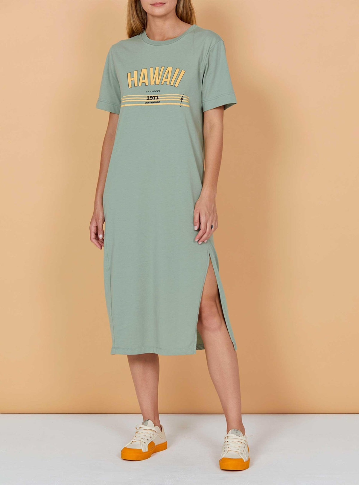 Lightning Bolt - MIDI T-SHIRT DRESS - 23SWODRE003G15000S