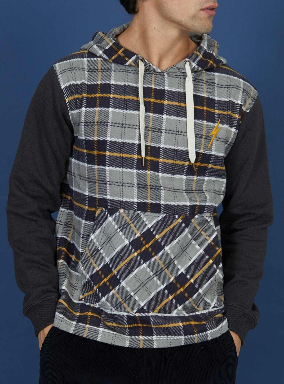 Lightning Bolt - ORGANIC COTTON FLANNEL HOODIE - 23WMASWH007K04000S