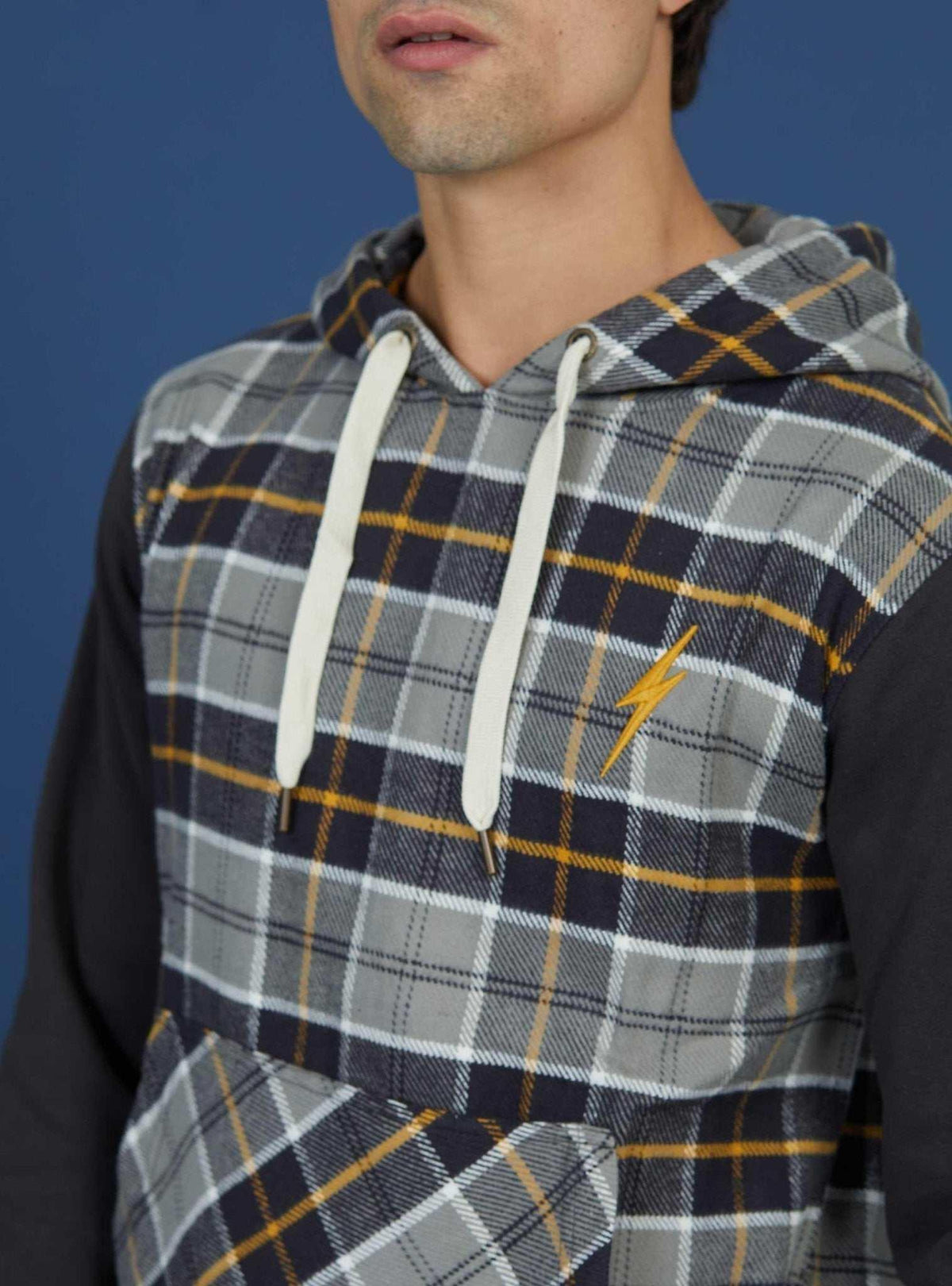 Lightning Bolt - ORGANIC COTTON FLANNEL HOODIE - 23WMASWH007K04000S