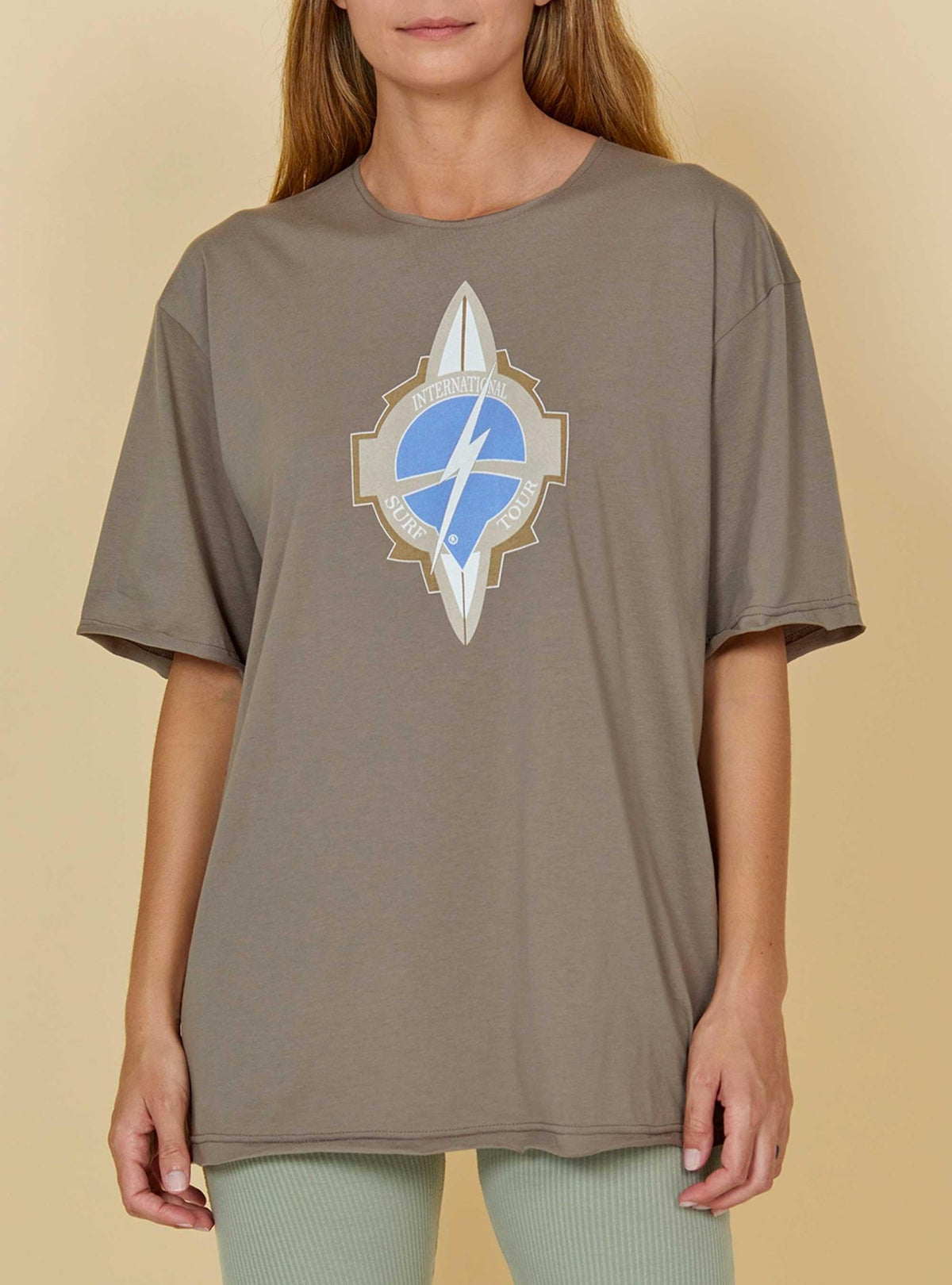 Lightning Bolt - OVERSIZED T - SHIRT WITH FRONT PRINT - 23SWOTST002S18000S