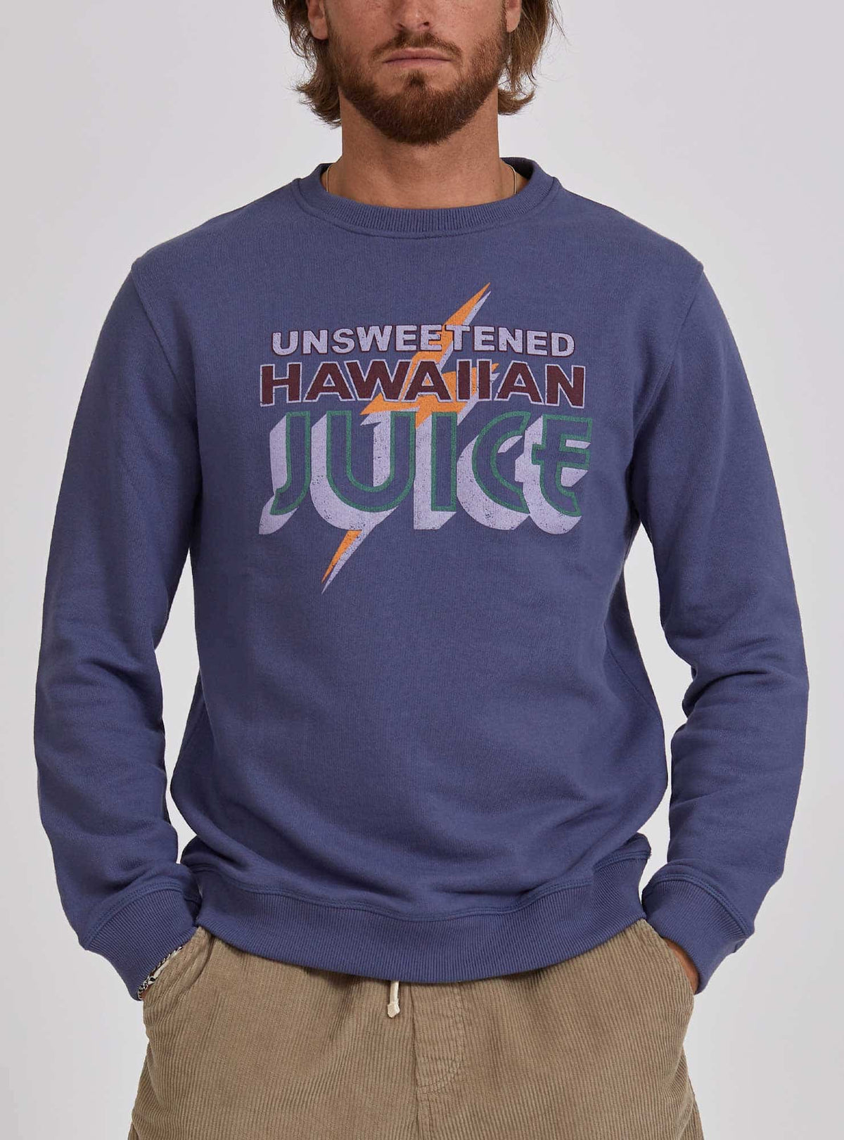 Lightning Bolt - REGULAR FLEECE SWEATSHIRT WITH FRONT PRINT - 24SMASWE013B40000S