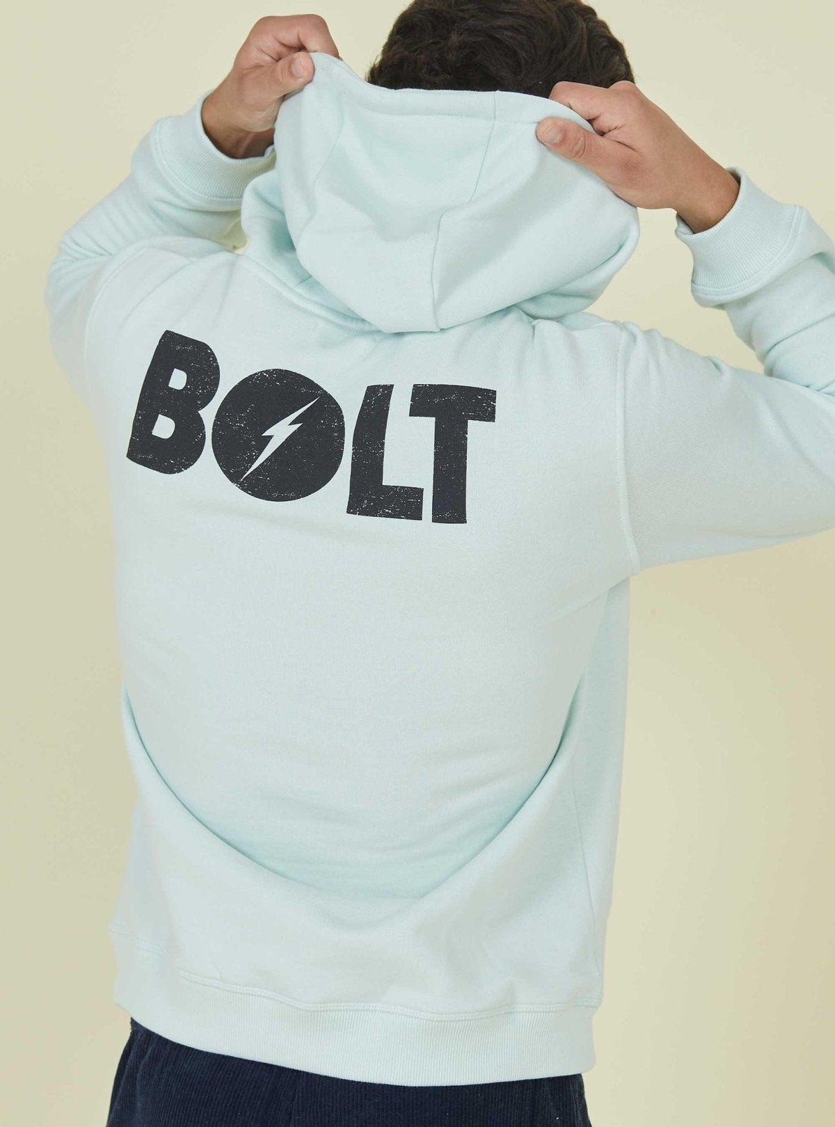 Lightning Bolt - Regular Hoodie with Front and Back Print - 23WMASWH009B74000S