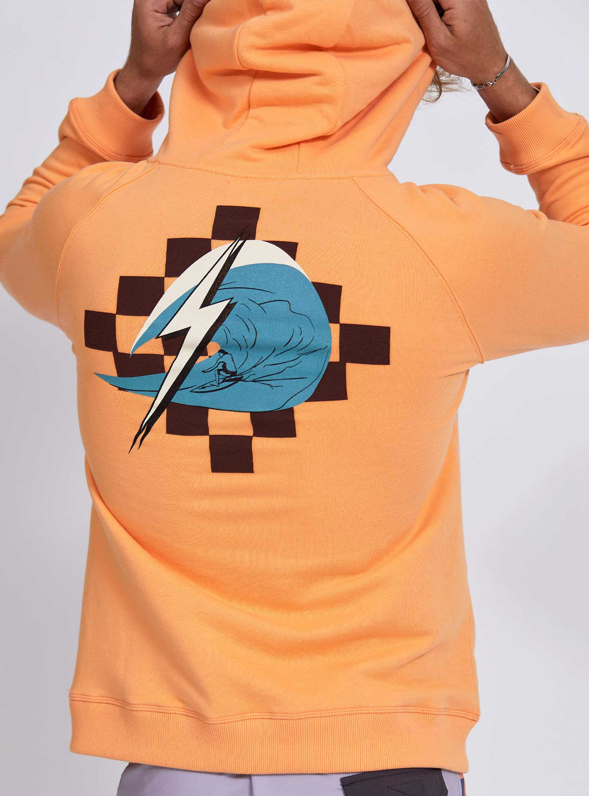 Lightning Bolt - REGULAR HOODIE WITH FRONT AND BACK PRINT - 24SMASWH015R28000S