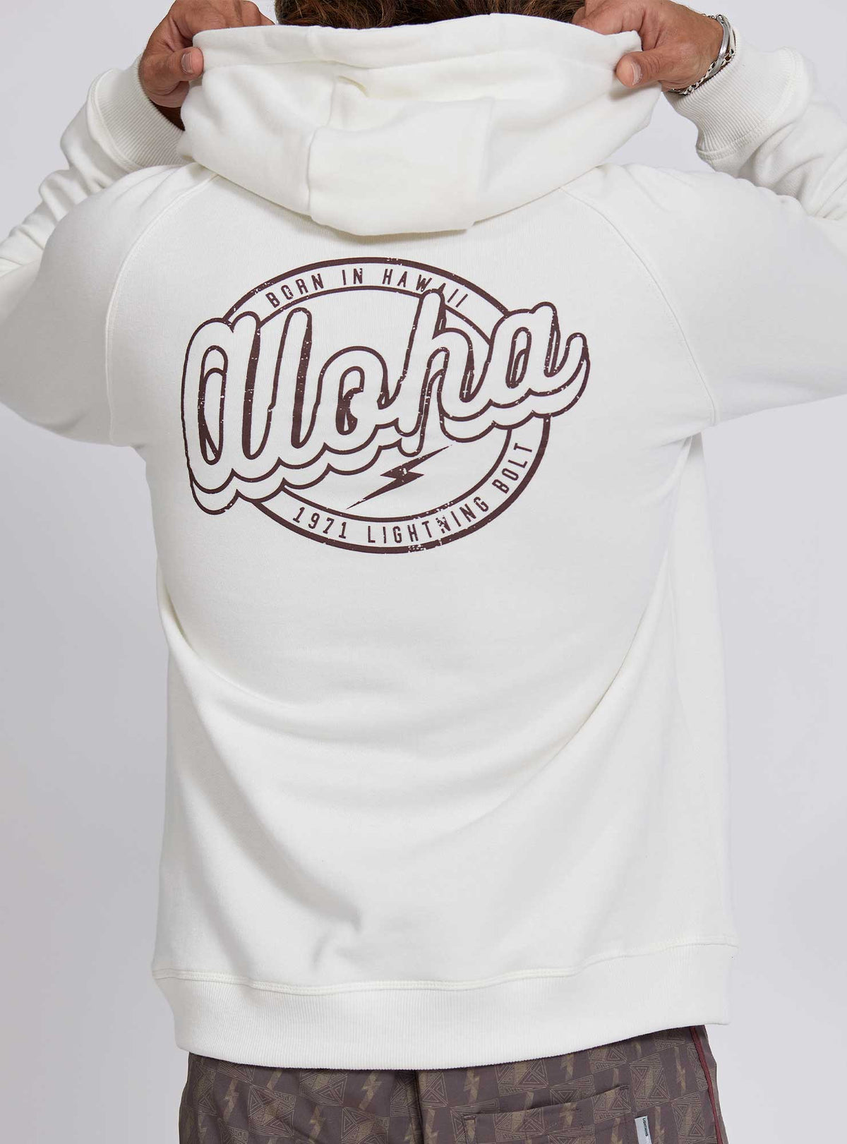 Lightning Bolt - REGULAR HOODIE WITH FRONT AND BACK PRINT - 24SMASWH016W03000S