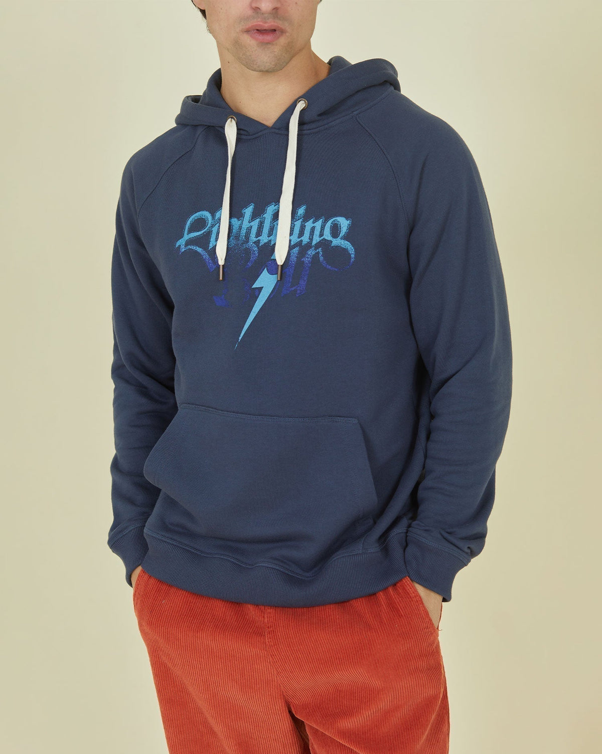 Lightning Bolt - REGULAR FIT HOODIE WITH FRONT PRINT -