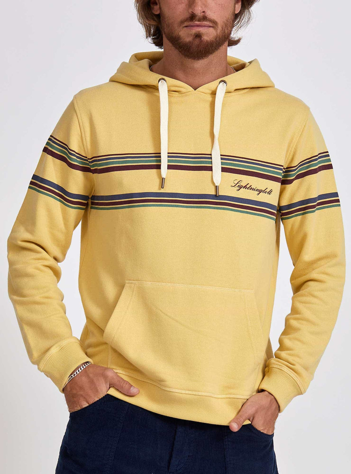 Lightning Bolt - REGULAR HOODIE WITH STRIPES - 24SMASWH002Y11000S