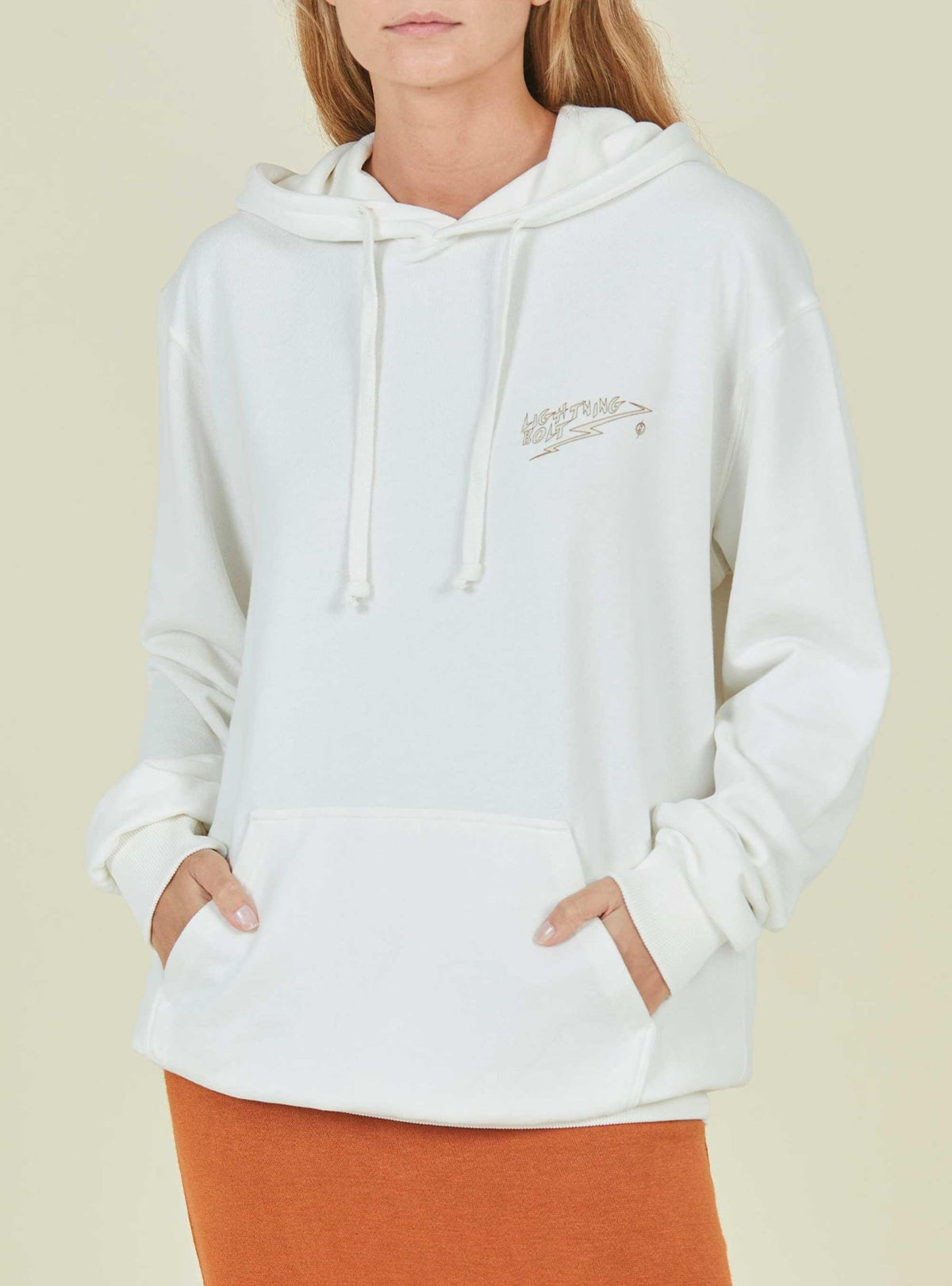 Lightning Bolt - REGULAR ORGANIC - COTTON HOODIE WITH FRONT AND BACK PRINT - 23SMASWHC01W03000S