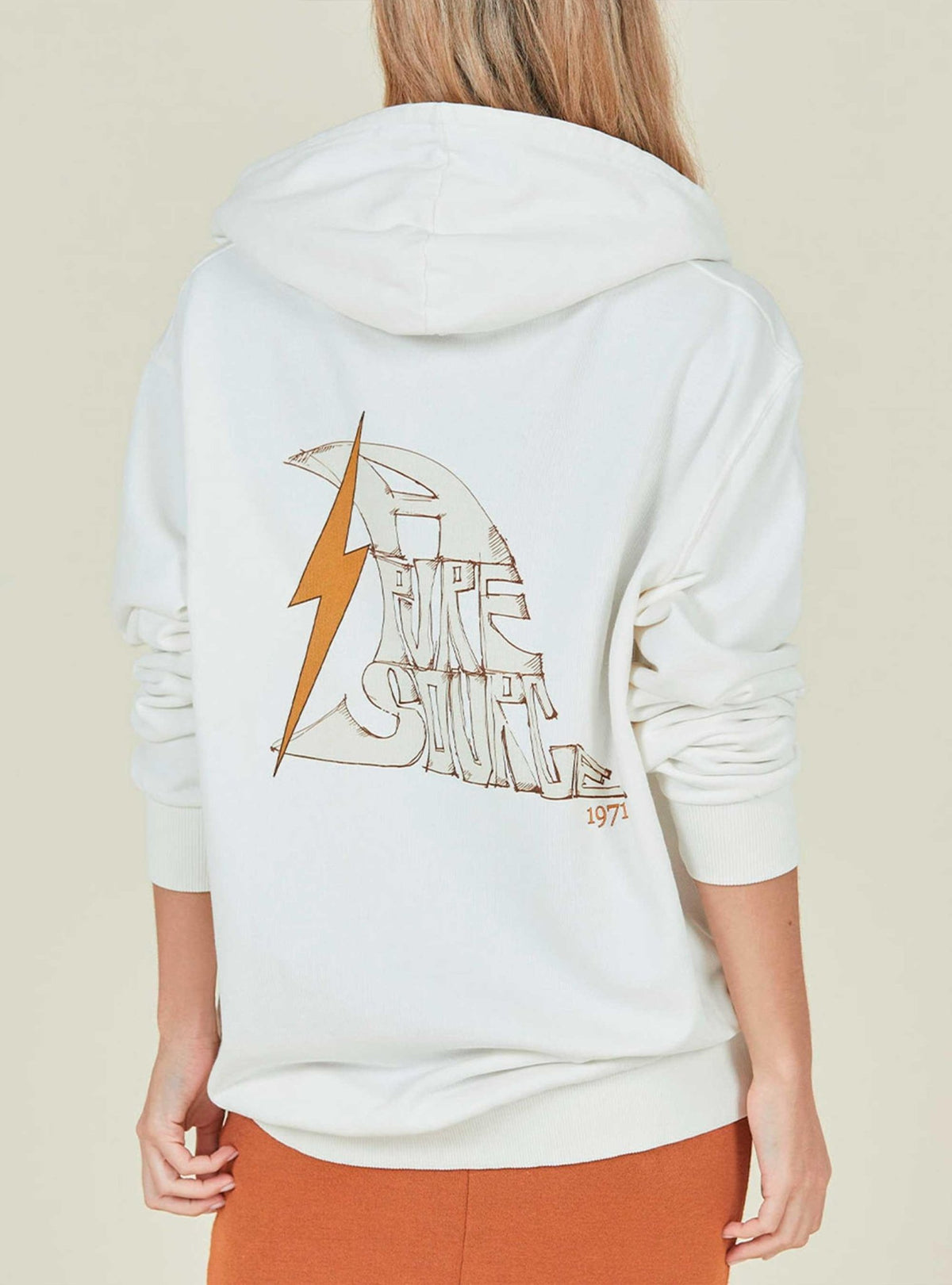 Lightning Bolt - REGULAR ORGANIC - COTTON HOODIE WITH FRONT AND BACK PRINT - 23SMASWHC01W03000S