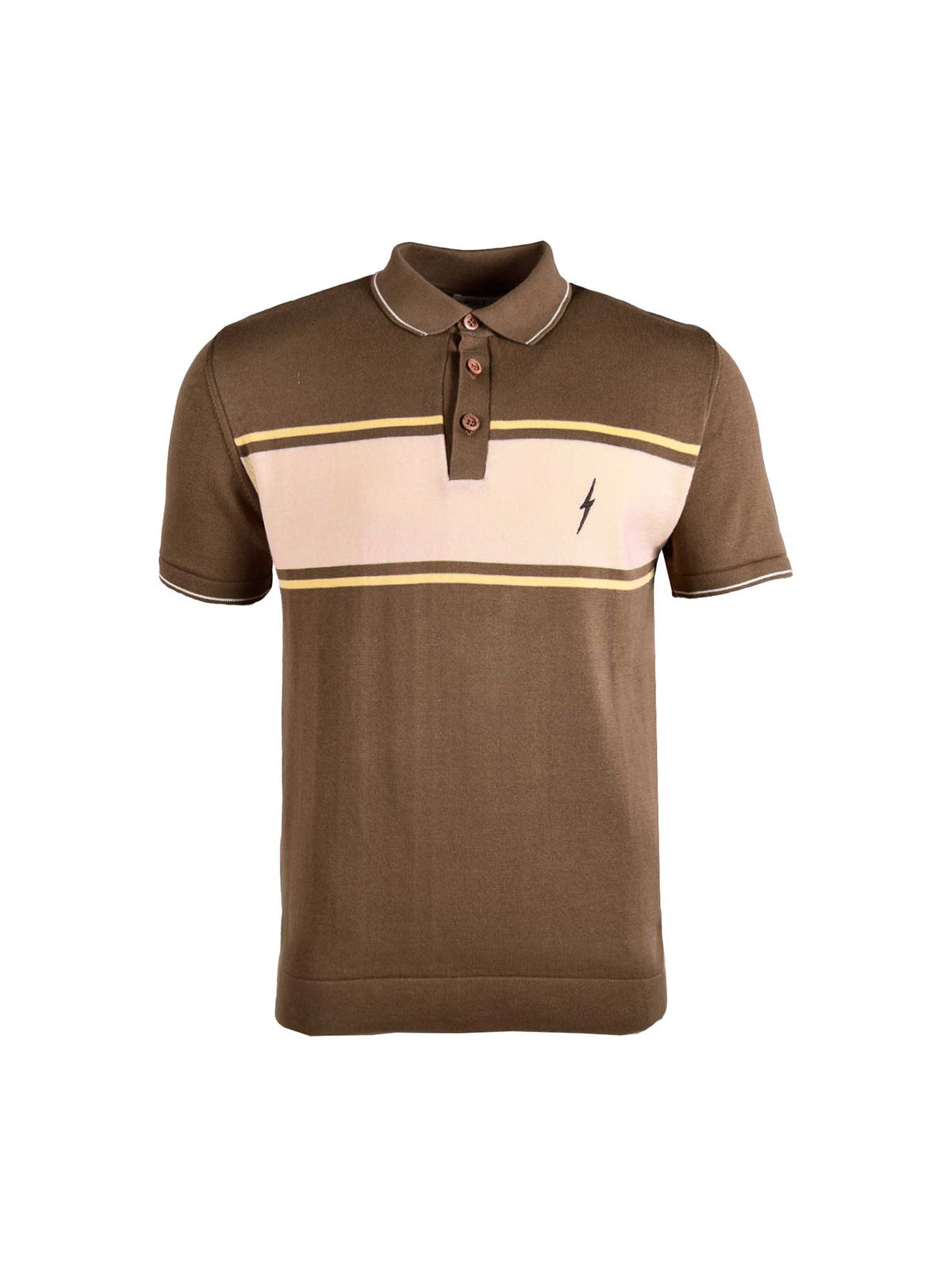 Lightning Bolt - REGULAR POLO SHIRT WITH STRIPES - 24SMAPOL003N00000S