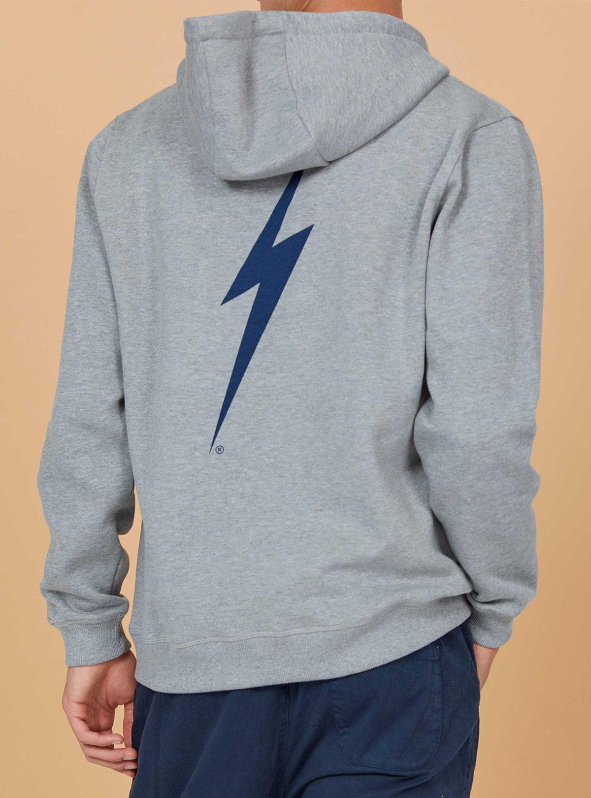 Lightning Bolt - REGULAR RECYCLED-COTTON HOODIE WITH FRONT AND BACK PRINT - 99AMASWH009S19000S