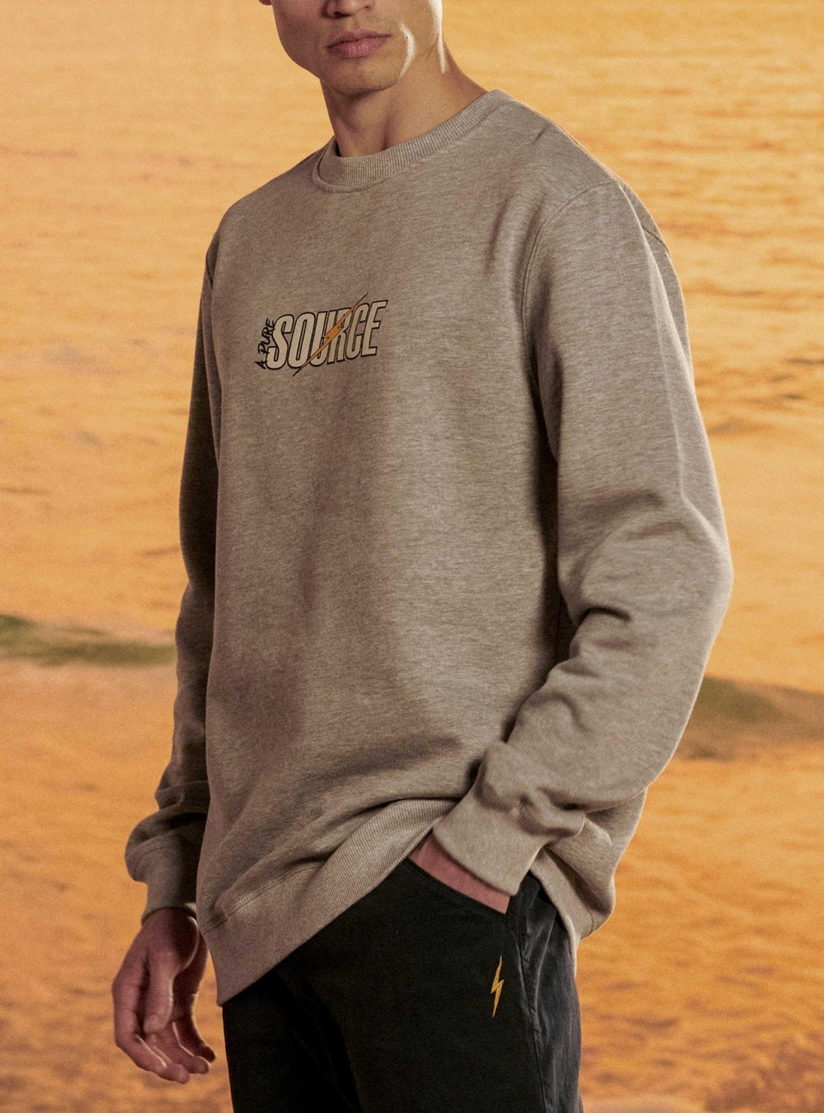 Lightning Bolt - REGULAR SWEATSHIRT WITH FRONT PRINT - 22WMASWE006S19000S
