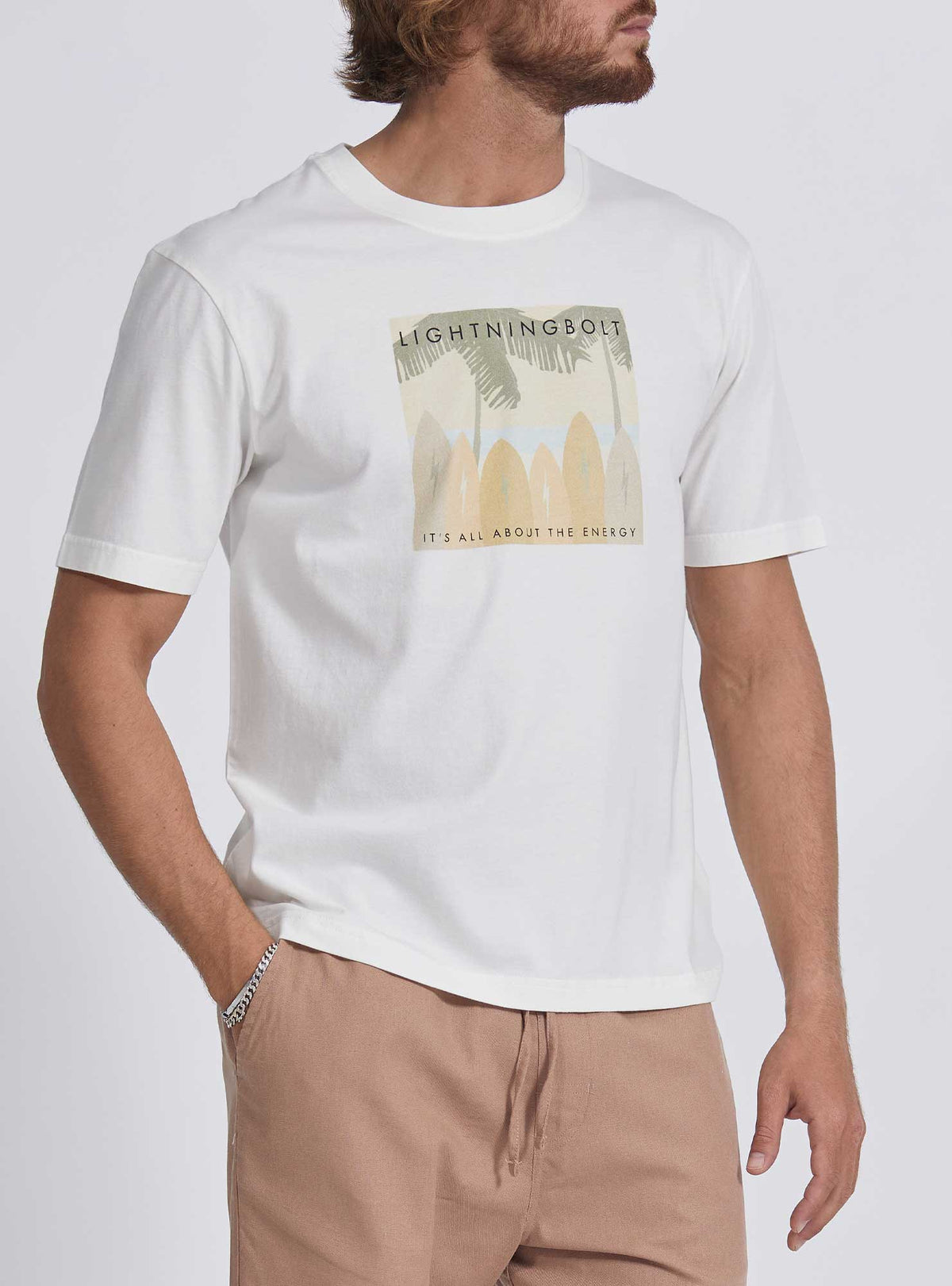 Lightning Bolt - REGULAR T - SHIRT WITH FRONT PRINT - 24SMATST024W03000S