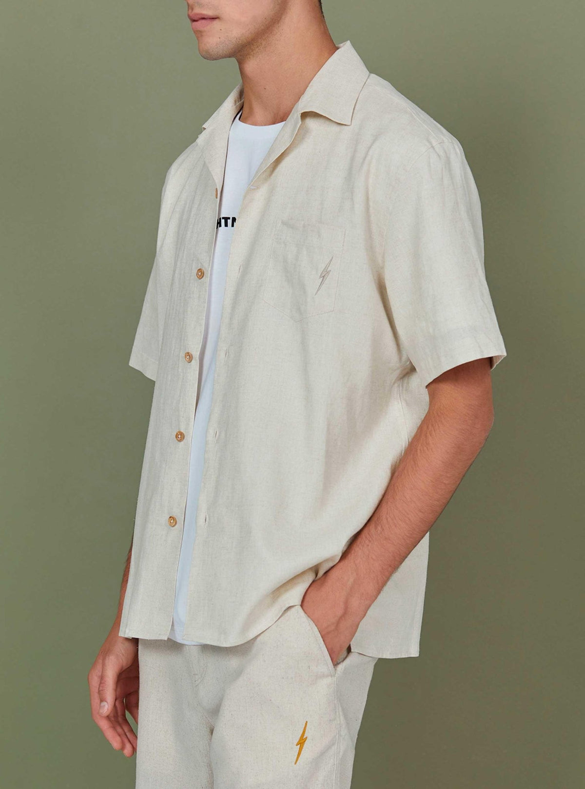 Lightning Bolt - SHORT SLEEVE LINEN SHIRT - 23SMASHI004W10000S