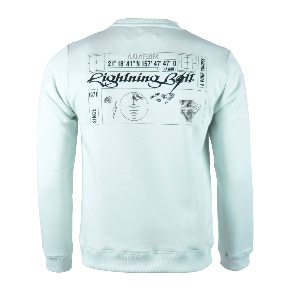 Lightning Bolt - SWEATSHIRT PACIFIC CREW WITH PRINT IN THE BACK - 23WMASWE007B74000M
