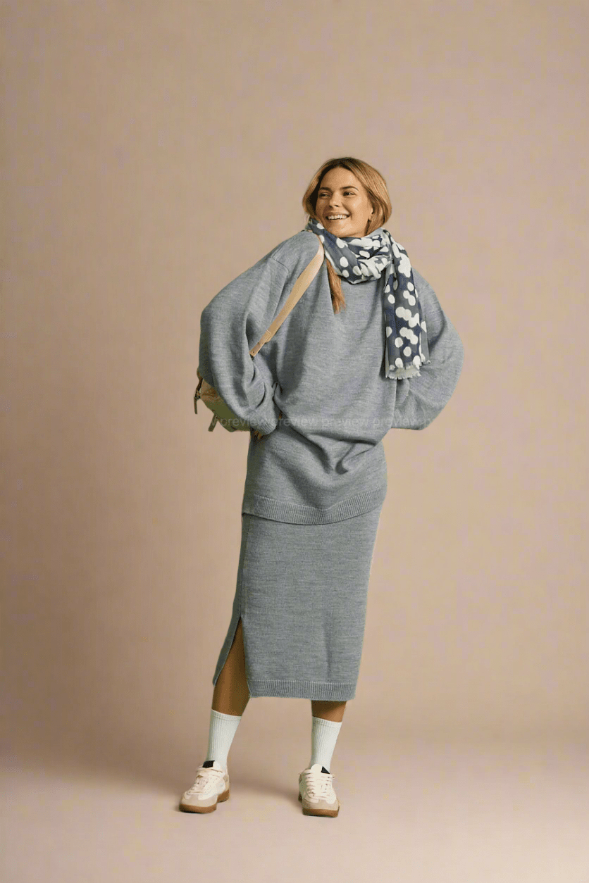 Lightning Bolt - TRICOT INDIAN TEAL SWEATSHIRT DRESS - 24WWOSWEK05B23000S