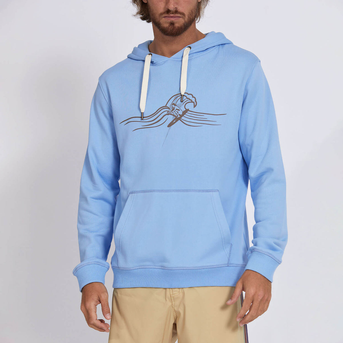 Lightning Bolt - WAVE FRONT PRINT REGULAR HOODIE - 24SMASWH005B77000M