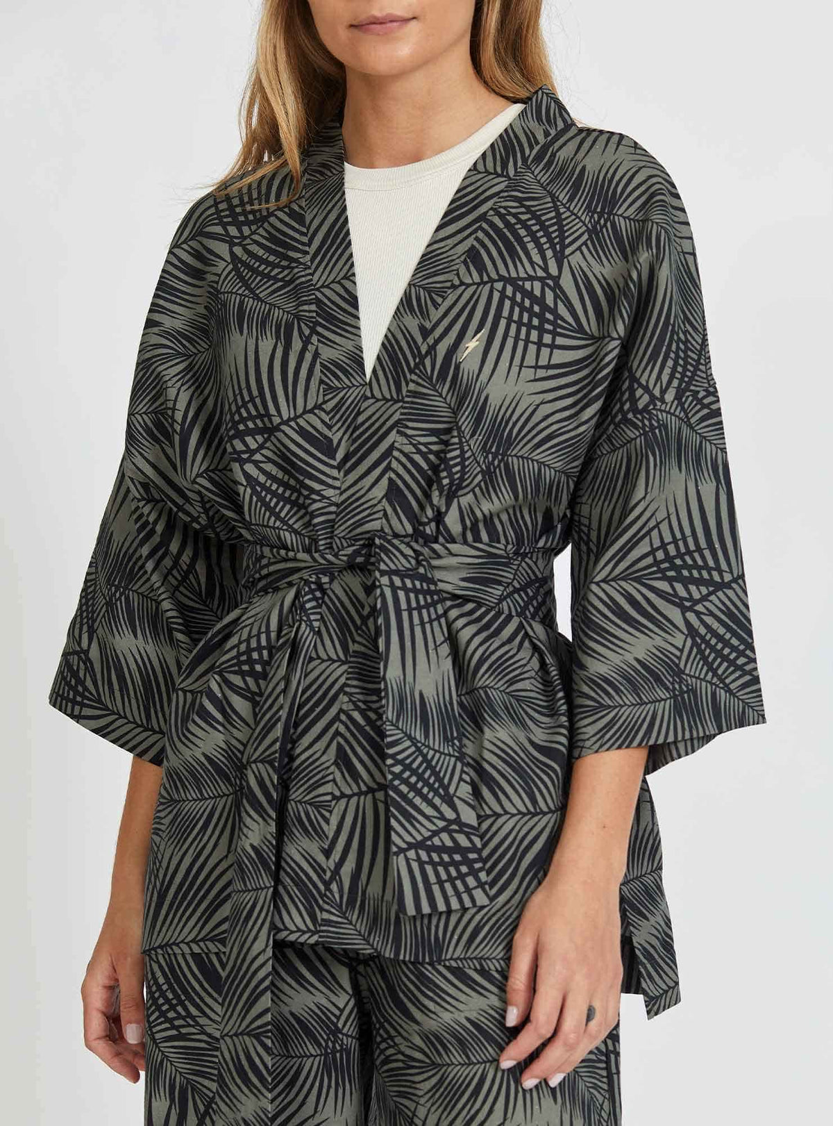Lightning Bolt - WOMEN'S LINEN KIMONO - 24SWOKIM006G06UNIQ