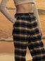 High-waist Cotton Flannel Trousers - Lightning Bolt
