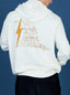 Regular Organic-Cotton Hoodie with Front and Back Print - Lightning Bolt