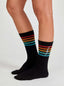 Bolt Cotton Socks with Stripes - Lightning Bolt