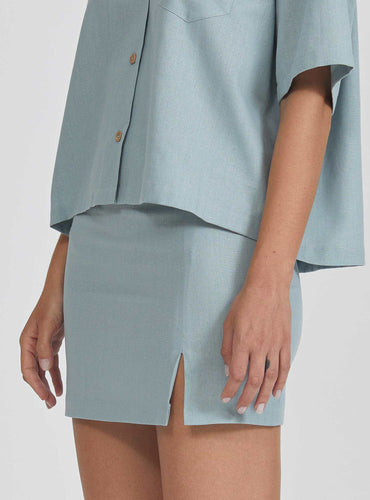 Lightning Bolt - HIGH - WAISTED MINI SKIRT IN LINEN - 24SWOSKT002B6300XS