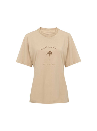 Lightning Bolt - KNITTED COLLAR PALM TREE T - SHIRT - 24WWOTST002N28000S