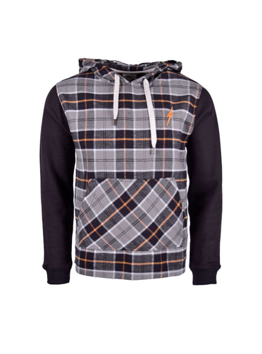 Lightning Bolt - ORGANIC COTTON FLANNEL HOODIE - 23WMASWH007K04000S