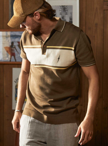 Lightning Bolt - REGULAR POLO SHIRT WITH STRIPES - 24SMAPOL003N00000S