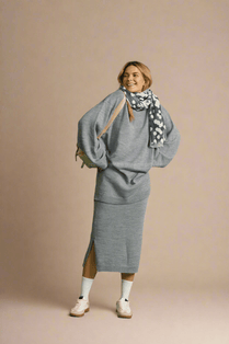 Lightning Bolt - TRICOT INDIAN TEAL SWEATSHIRT DRESS - 24WWOSWEK05B23000S